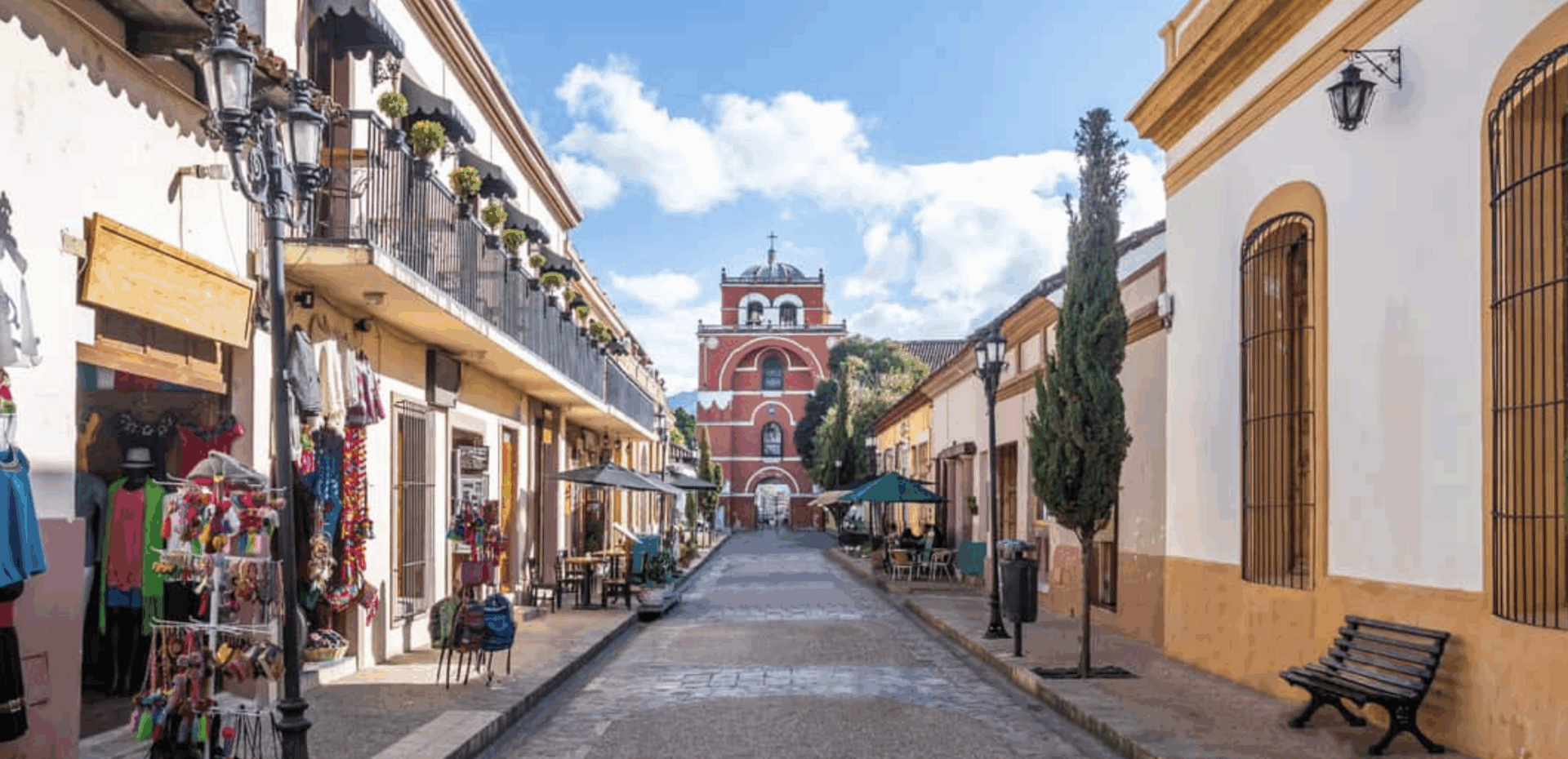 Centro histórico de San Cristóbal durante el arranque del operativo Vacaciones Seguras en Chiapas